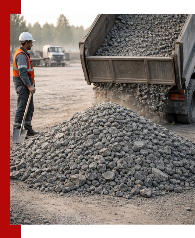 Гранитный щебень фракции 100–201 для строительства в Волгодонске