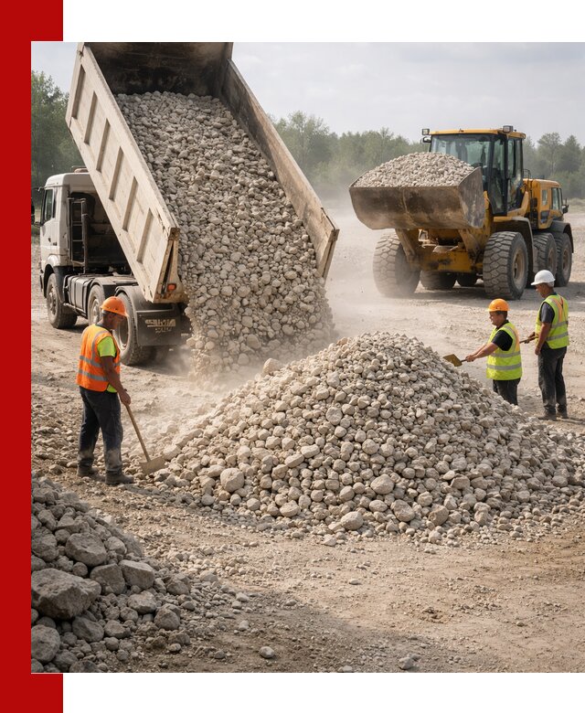 Доставка известнякового щебня фр. 40-70 в Волгодонске