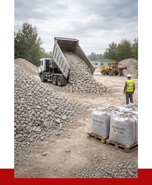 Известняковый щебень фракция 70-150 в Волгодонске от 1368 р. | ПРОНЕРУДВгн