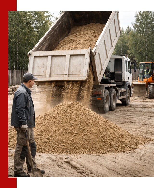 Доставка и продажа песка с разгрузкой в Волгодонске