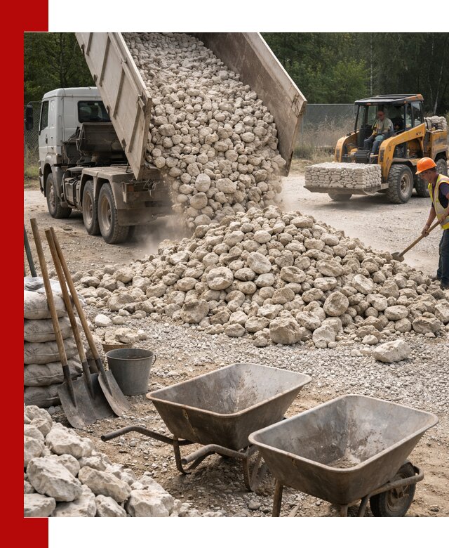 Доставка и продажа бутового известнякового камня в Волгодонске