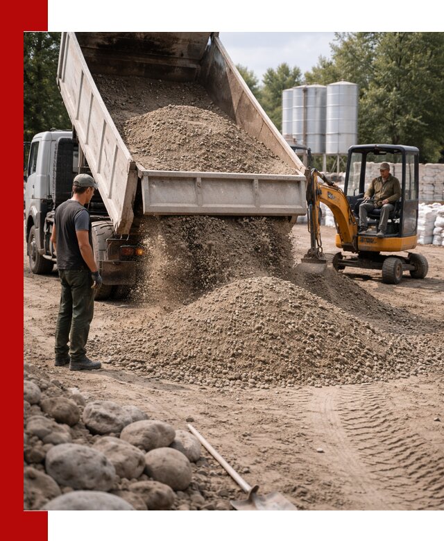 Доставка ПГС С3 в Волгодонске самосвалами и миксерами