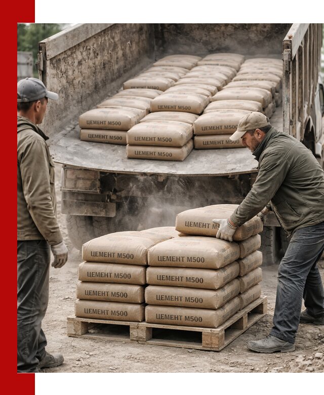 Цемент М500 с доставкой самосвалом в Волгодонске