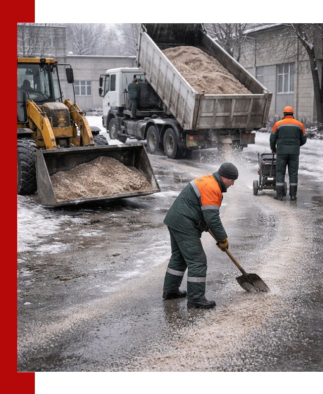 Реагент против гололеда с доставкой и нанесением в Волгодонске