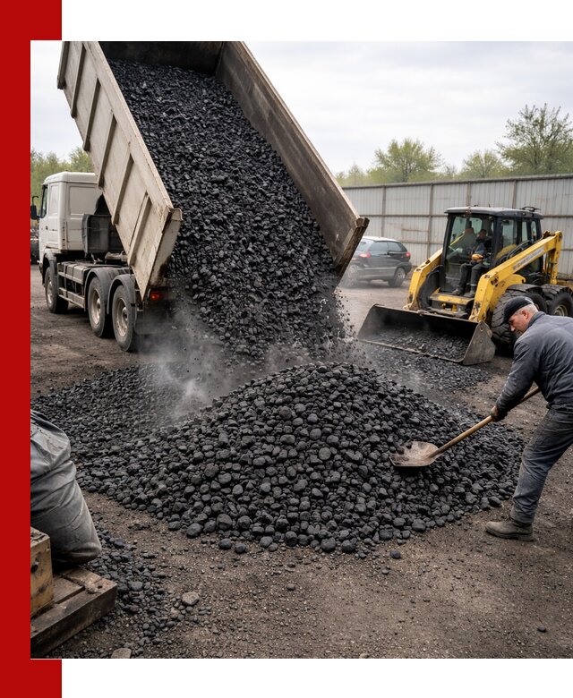 Доставка угля орех в Волгодонске оптом и в розницу