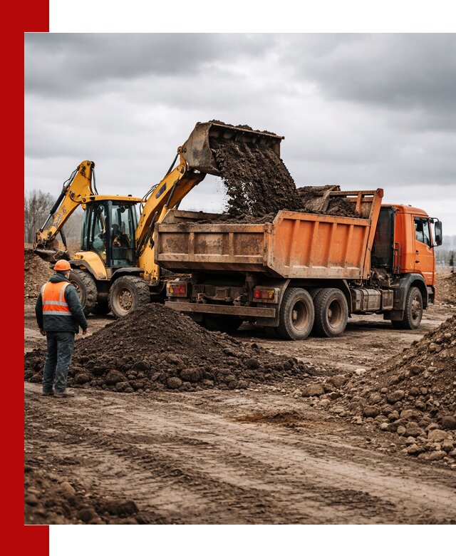 Вывоз грунта и строительного мусора в Волгодонске грузовыми самосвалами